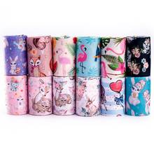 Mixed style 75mm 5*1/5*2 Yards Lovely Animal Printed Grosgrain Ribbon Hairbow Girl Ribbon Random Delivery 2024 - buy cheap