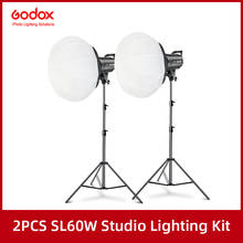 Godox SL-60W 60Ws 5600K Studio LED Continuous Photo Video Light Live Broadcast + 2.8m Light Stand + Lantern Softbox LED Light 2024 - buy cheap