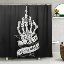 Skull Shower Curtain Funny Rock Roll Bathroom Curtain Fabric Bridal Polyester Washable Waterproof With 12 Hooks For Shower Room 2024 - buy cheap