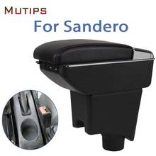 Mutips-Reposabrazos de cuero para Renault Dacia Sandero, caja de reposabrazos para consola central, accesorios de decoración interior, 2010-2015 2024 - compra barato