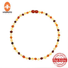 HAOHUPO-collar de ámbar de piedra Natural para bebé, collar clásico de alta calidad, a la moda, hecho a mano 2024 - compra barato