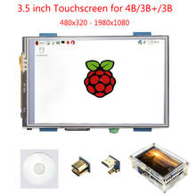 PANTALLA TÁCTIL PARA Raspberry Pi 4 modelo B, 3,5 ", 480x320 a 1920x1080, pantalla LCD + funda acrílica para Raspberry Pi 4B/3B +/3B 2024 - compra barato