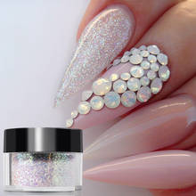 Lentejuelas para uñas, purpurina en polvo de sirena holográfica, camaleón, diamante, escamas hexagonales, accesorios NL1851, 5ml 2024 - compra barato