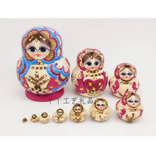10 Pcs/set Little Tree Belly Wood Made Matryoshka Doll Ethnic Dolls Wooden Doll Children Birthday Gifts New Year Gifts 2024 - buy cheap