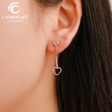 Trendy Long Tassel Drop Earrings For Women Exquisite Rhinestone Heart Chain Hanging Earrings Fashion Jewelry Gifts Wholesale 2024 - buy cheap