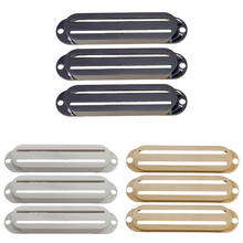 Tooyful 3Pcs Dual Hot Rail Pickup Covers Single Coil for Electric Guitar Parts 2024 - buy cheap