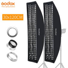 Сотовая сетка Godox 30x120 см, 12x47 дюймов, прямоугольная, для крепления Bowens Profoto Elinchrom, диффузор для студийного стробоскопа, 2 шт. 2024 - купить недорого