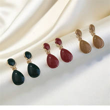 Pendientes de aguja de Color Morandi, diseño femenino 2024 - compra barato