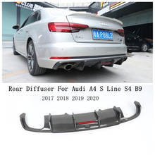 Carbon Fiber Rear Diffuser Lip Spoiler For Audi A4 S Line S4 B9 2017 2018 2019 2020 Bumper High Quality Auto Accessories 2024 - buy cheap