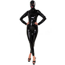 Full cover latex catsuit women fetish wear rubber bodysuits with hood unique body suits back crotch zipper 2024 - buy cheap