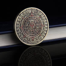 Mexican Bronze Commemorative Coin Mayan Corona Pyramid Lucky Medallion 2024 - buy cheap