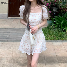 Dresses Women Puff Sleeve Mini Sexy Ladies Casual Fashion Harajuku Elegant Popular Holiday All-match Daily Soft Chic Vintage Ins 2024 - buy cheap