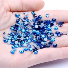 SKY BLUE SS6-SS30 Crystal Glass Iron On Rhinestone/Hot Fix Rhinestone For Clothes Decoration 2024 - buy cheap