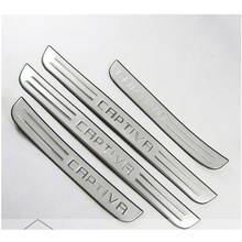 4pcs Car accessories stainless steel scuff plate door sill For Chevrolet Captiva 2008-2018 2024 - buy cheap