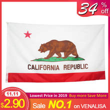 CANDIWAY California Flag USA Flag Polyester Banner Indoor Outdoor New  United States state flags 90*150CM 2024 - buy cheap