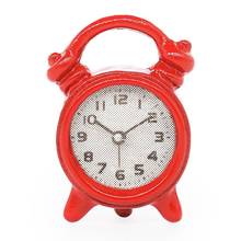 Odoria 1:12 Miniature Old-Fashioned Metal Red Table Alarm Clock Living Room Bedroom Home Dollhouse Accessories Doll House Decor 2024 - buy cheap