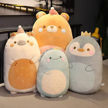 Soft Dinosaur Penguin Plush Toys Pig Bear Stuffed Reading Pillows 45cm 60cm 80cm Cute Dolls Animal Stuffed Toy for Kids Gift 2024 - buy cheap