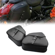 ACZ Universal Motorcycle Tea/Dark Brown Faux Leather Saddlebag Saddle Luggage Side Bag Pouch for Harley Honda 2024 - buy cheap