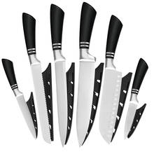 XYj-Juego de cuchillos de cocina de acero inoxidable, utensilio multiusos para cortar pan de Chef, Santoku, 6 unidades 2024 - compra barato