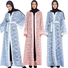 Kimono Abaya Dubai para mujer, caftán abierto con borlas, Hijab musulmán, vestido largo, ropa islámica, Turquía, Eid, Ramadán 2024 - compra barato