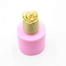 Molde de sabão 3d em formato de flor, molde de silicone com formato de rosa para fondant e bolos, ferramentas para decoração de chocolate e aniversário 2024 - compre barato