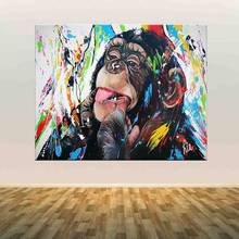 Graffiti Cute Monkey Canvas Paintings Colorful Printed Poster and Prints Painting Wall Pictures For Living Room Home Decorations 2024 - buy cheap