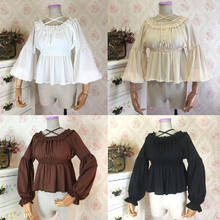 Lolita-camisa Gótica Renacentista victoriana para mujer y niña, blusa de hombro, traje de top resistente, Retro, Medieval 2024 - compra barato