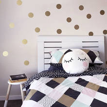 Gold Polka Dots Kids Room Baby Room Wall Stickers Children Home Decor Nursery Wall Decals Wall Stickers For Kids Room Wallpaper 2024 - buy cheap