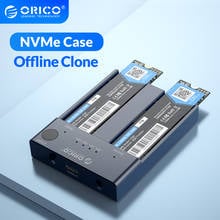 ORICO-carcasa de SSD M.2 NVME de doble bahía, clon sin conexión de 10gbps, USB C 3,1 Gen2 para clave M, M/B, NVME, PCIe, lector de disco duro SSD de 4TB 2024 - compra barato