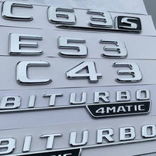 3D Chrome Letters Trunk Badge Emblem Car sticker for Mercedes Benz AMG C63s E63s C43 C63 E43 E53 S63L S65L S 4MATIC CDI V8 V12 2024 - buy cheap