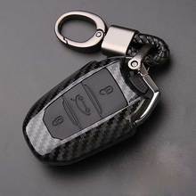 Carbon Fiber car Key Case holder For Peugeot 508 301 2008 3008 4008 407 408 Citroen C5 C6 C4L CACTUS C3XR DS Smart Key cover 2024 - buy cheap