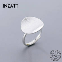 INZATT Real 925 Sterling Silver Scrub Round Ring For Fashion Women Trendy Fine Jewelry 2019 Minimalist Accessories Gift 2024 - buy cheap