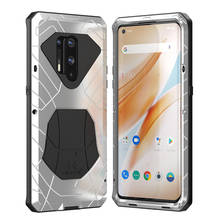 Capa protetora para oneplus 8 pro resistente à impacto, capa de alumínio com protetor de tela 2024 - compre barato