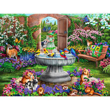 KEXINZU Full Square/Round Drill 5D DIY Diamond Painting "Girl animal scenery" Embroidery Cross Stitch 3D Home Decor Y69760 2024 - buy cheap