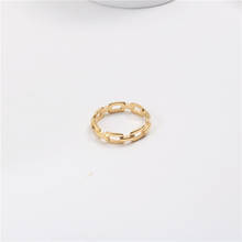 Joolim-anillos de cadena de eslabones con acabado dorado PVd para mujer, anillos de acero inoxidable para mujer 2024 - compra barato