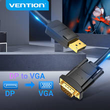 Vention Display port to VGA Cable 1080P DP to VGA конвертер Male to Male для ноутбука Проектор Монитор Display Port to VGA Adapter 2024 - купить недорого