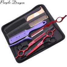 Tijeras de belleza para cortar el cabello, 5,5 ", Purple Dragon JP inoxidable 1013 #, tijeras de peluquero para adelgazamiento, tijeras de corte de pelo, agregar bolsa 2024 - compra barato
