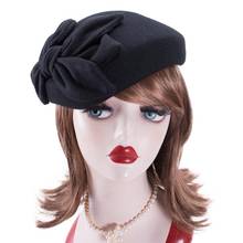 Bretelle chapéu u u u charmoso 1940s feminino vintage de lã de feltro com coquetel igreja charme a567 2024 - compre barato