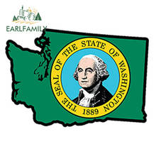 EARLFAMILY-pegatina de vinilo impresa con mapa de la bandera del Estado de Estados Unidos, 13x8,2 cm, impermeable, accesorios para coche 2024 - compra barato