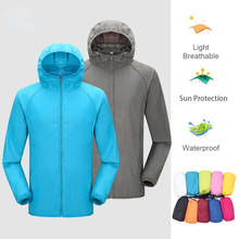 Z50 унисекс походная дождевая куртка для мужчин и женщин, рыболовная куртка, водонепроницаемая Спортивная одежда от солнца, быстросохнущая кожаная ветровка с карманами 2024 - купить недорого