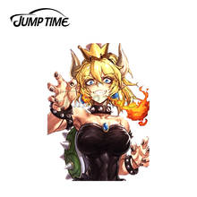 Jump Time 13 x 9cm For Bowsette Sexy Anime Girl Peeker Car Stickers Cartoon Decal DIY Decals Car Accessories Suitable for VAN RV 2024 - buy cheap