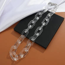 Прозрачная акриловая цепочка Lifefontier для женщин и мужчин, длинное ожерелье из смолы вечерние стиле панк, вечернее Ювелирное Украшение, аксессуары 2024 - купить недорого