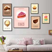 Macaron Candy Cake Chocolate Foods Wall Art Picture Canvas Poster Prints Home Decor Mural Painting For Desert Shop/Living Room 2024 - buy cheap