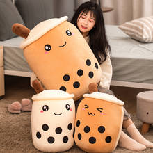 real-life bubble tea cup plush toy pillow stuffed food milk tea soft doll milk tea cup pillow cushion kids toys birthday gift 2024 - buy cheap