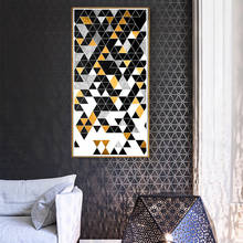 Pintura geométrica abstracta moderna de gran tamaño, caligrafía, lienzo impreso, póster, imagen de pared para sala de estar, decoración del hogar 2024 - compra barato