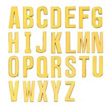 10PCS/lot Smooth Plain Gold Color 30MM Slide Letters A - Z English Alphabet Fit For DIY Keychains Bracelet Wristband 2024 - buy cheap