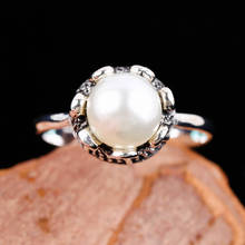 Винтажное жемчужное кольцо, богемное античное серебряное кольцо для женщин, свадебное обручальное роскошное кольцо, ювелирное изделие, ювелирное изделие, Женское кольцо, Anel Z3Q933 2024 - купить недорого