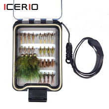ICERIO 28PCS Fly Fishing Lures - Dry/Wet Flies,Streamer, Nymph, Emerger with Waterproof Fly Box for Trout Fishing 2024 - buy cheap