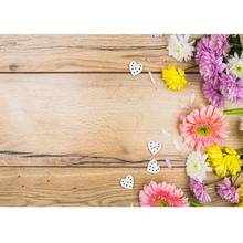 Photo Backdrop Colorful Flowers Wooden Board Custom Background for Children New Born Baby  Lovers Photography Props Photophone 2024 - buy cheap