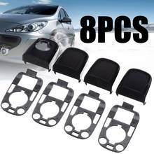 8pcs/set Car Door Handle End Cap Kit Left & Right Door Handle Lock Cover Cap For Peugeot 307 For Citroen C2 C3 2024 - buy cheap